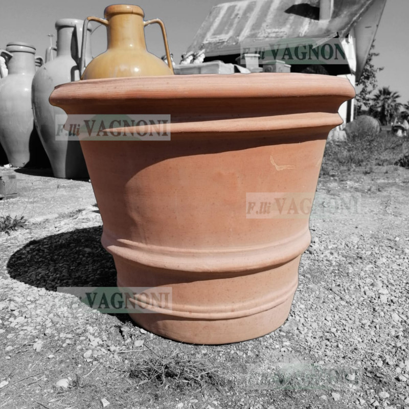 VASO LISCIO CM. 70 IN TERRACOTTA TOSCANA-NEW 1 -